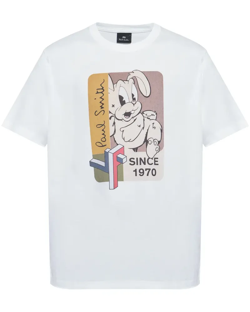 Paul Smith T-Shirt mit 1970 Bunny-Print - Weiß Weiß