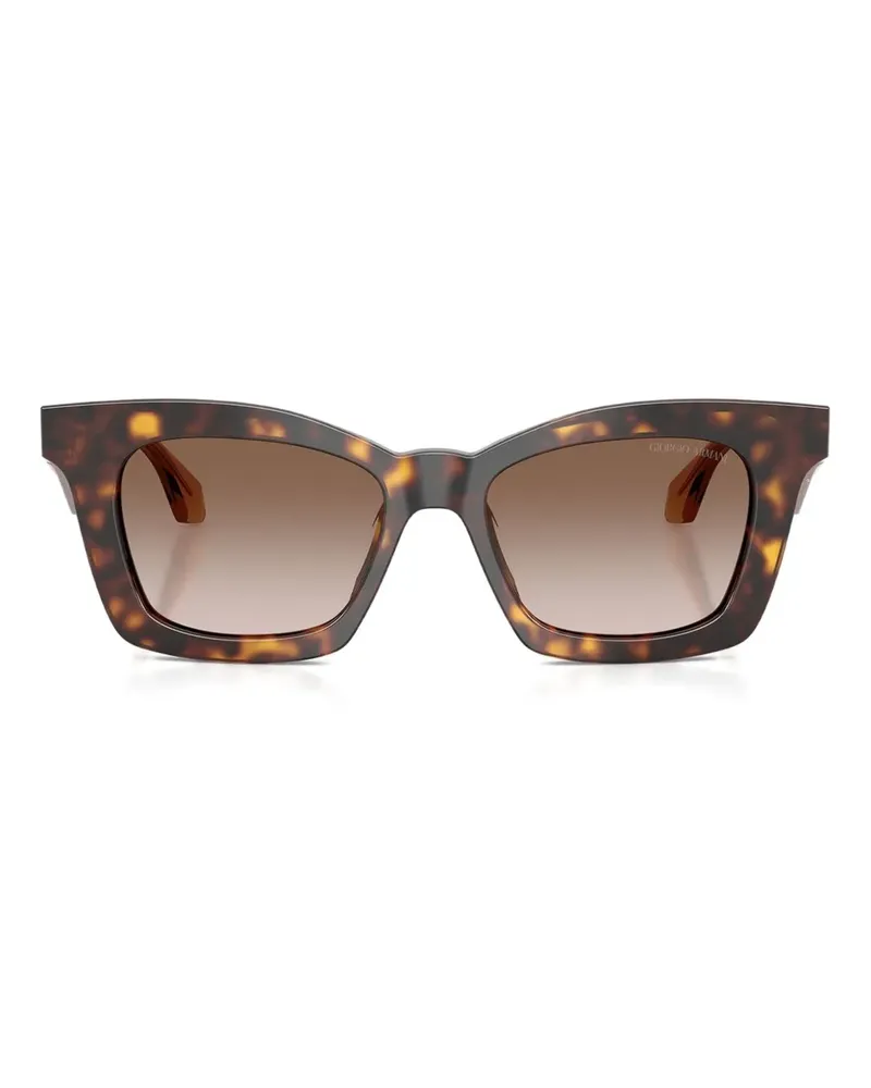 Giorgio Armani Sonnenbrille mit eckigem Gestell - Braun Braun