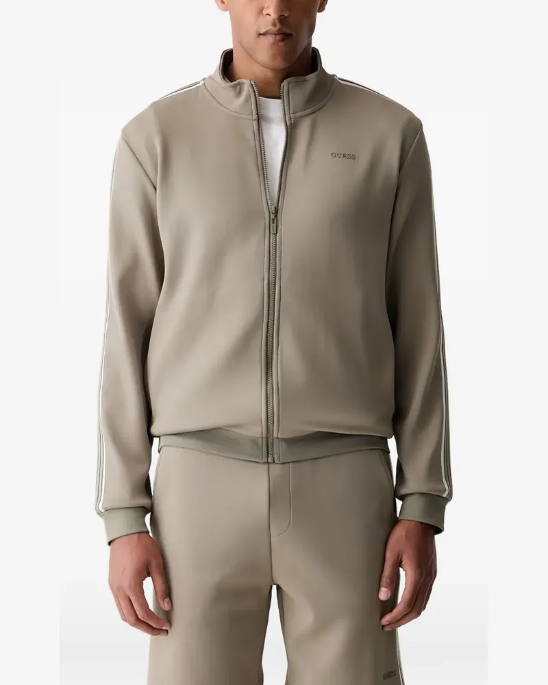 Guess side-stripe zip-up sweatshirt - Grün Grün
