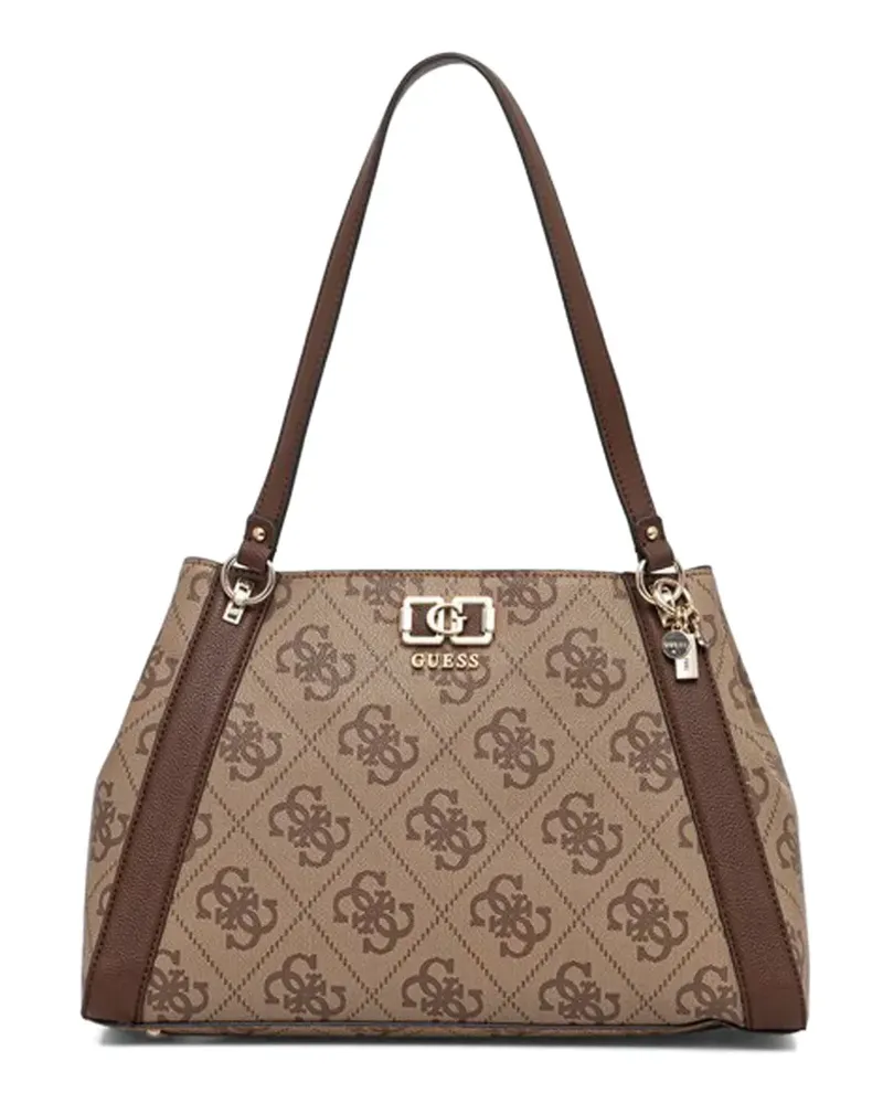 Guess logo charm tote bag - Nude Nude
