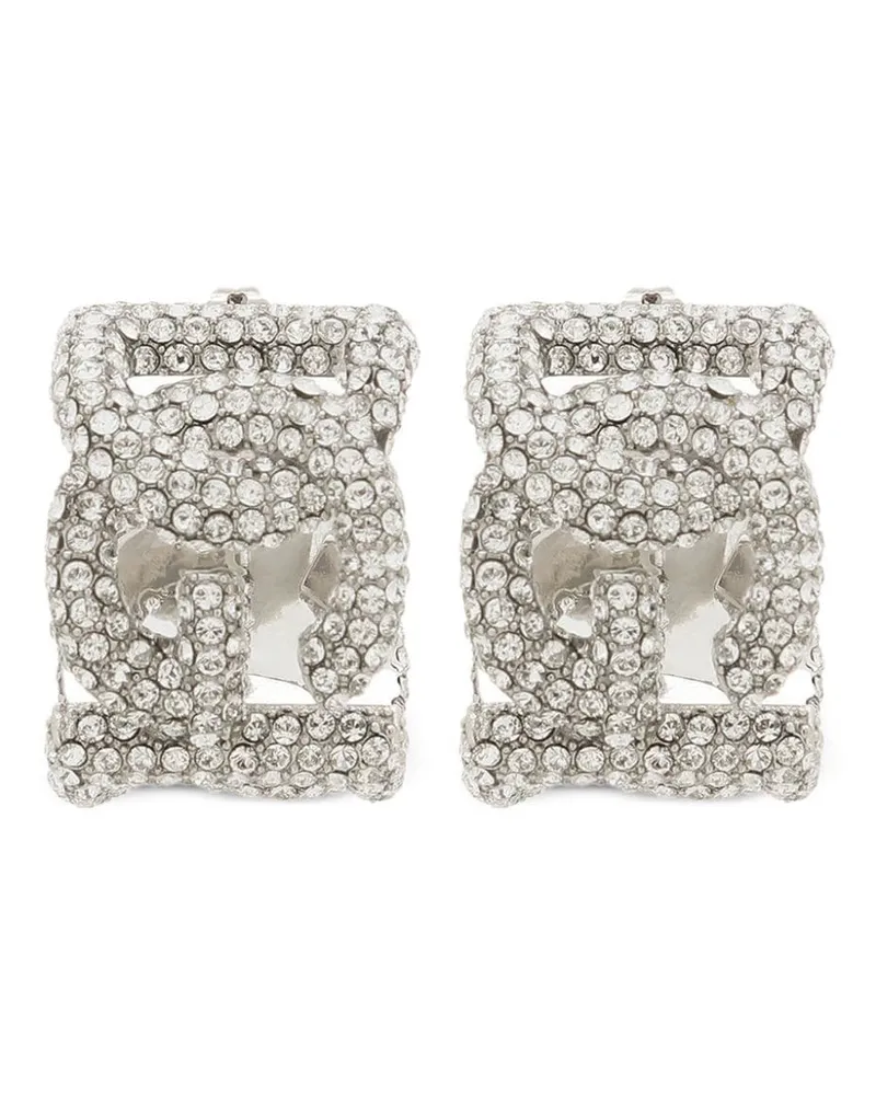 Dolce & Gabbana Ohrring mit Kristallen - Silber Silber