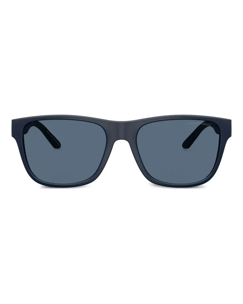 Emporio Armani Sonnenbrille mit Logo-Print - Blau Blau