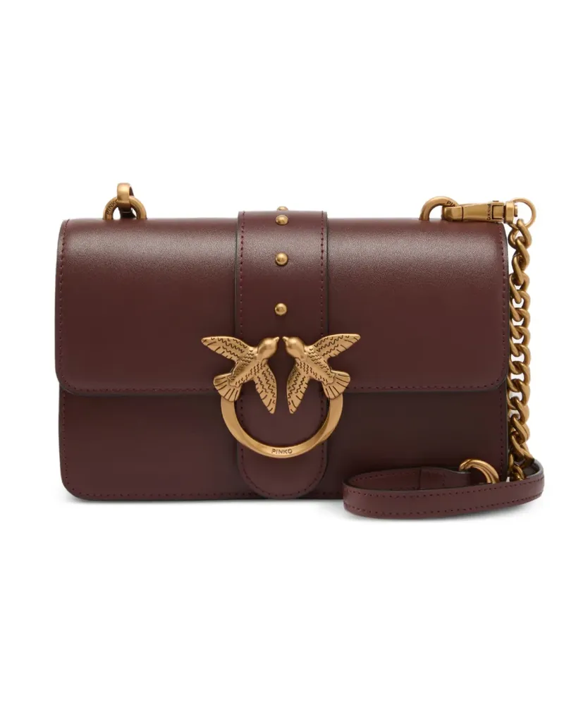 Pinko small Love Bag One leather shoulder bag - Rot Rot