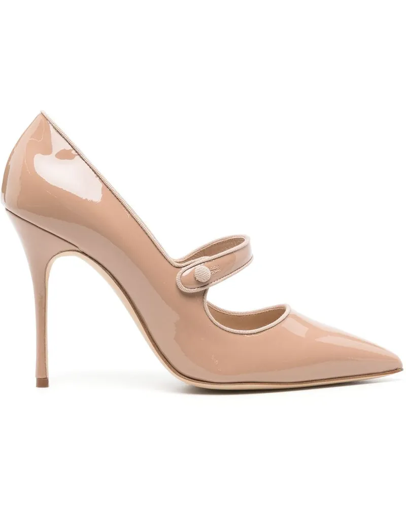 Manolo Blahnik Campari Lackpumps 105mm - Nude Nude