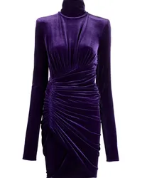 Alexandre Vauthier Kleid mit Stehkragen Violett