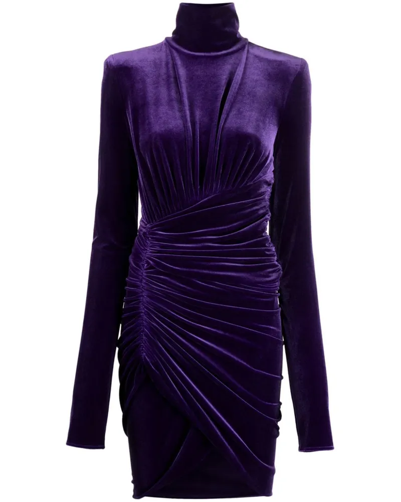 Alexandre Vauthier Kleid mit Stehkragen Violett