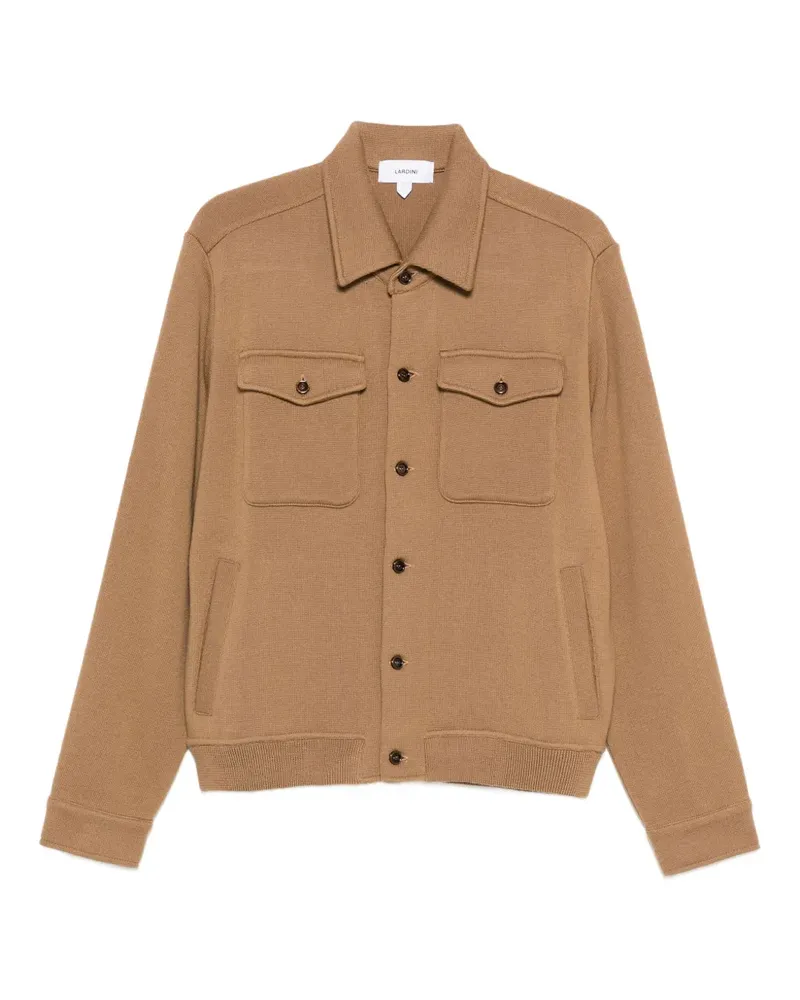 LARDINI Geknöpfte Jacke mit Klappentaschen - Braun Braun