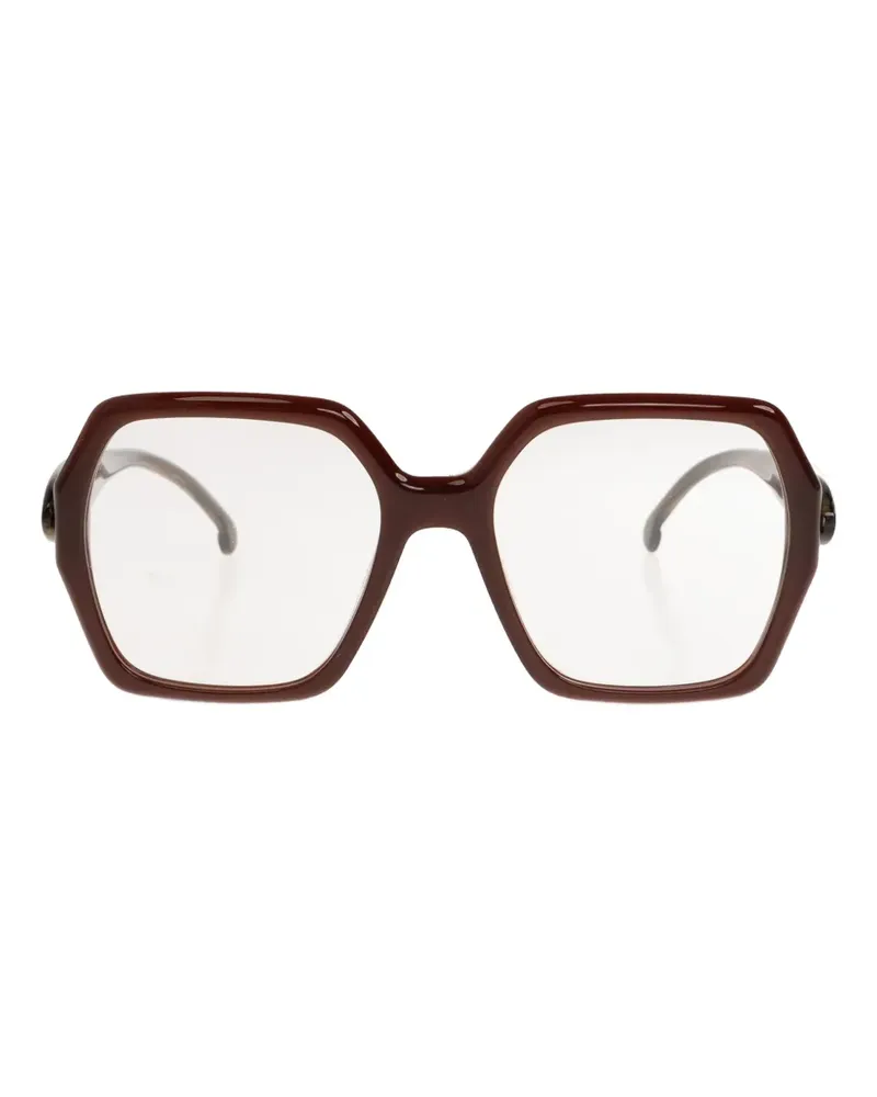 Etro Brille mit geometrischem Gestell - Braun Braun