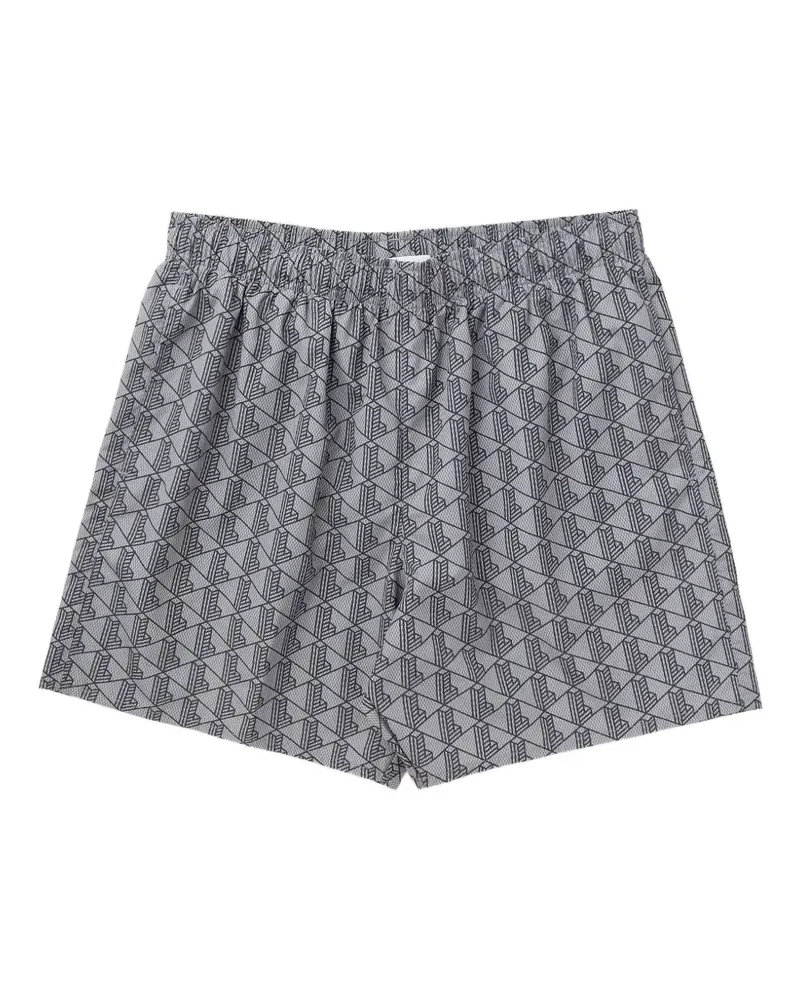 Lacoste geometric-print swim shorts - Grau Grau