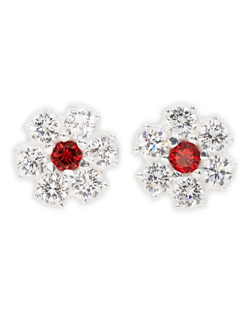 Hatton Labs Ohrstecker mit Blumen - Silber Silber