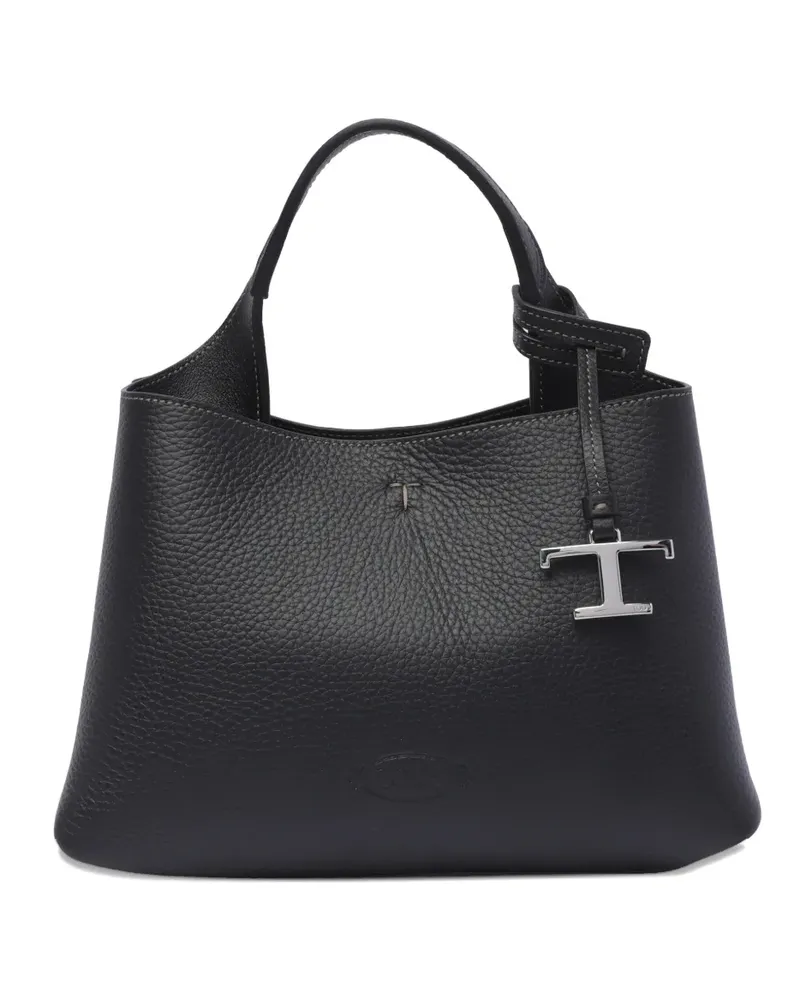TOD'S micro leather tote bag - Schwarz Schwarz