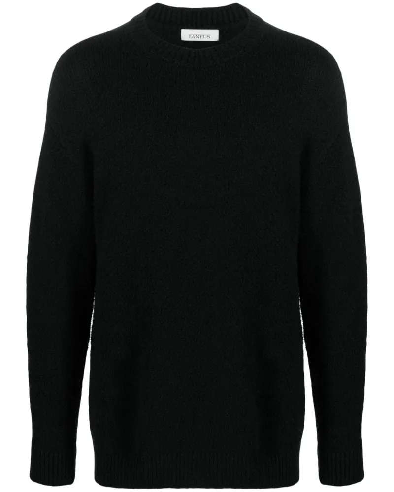 Laneus Pullover aus Chenillegemisch Schwarz