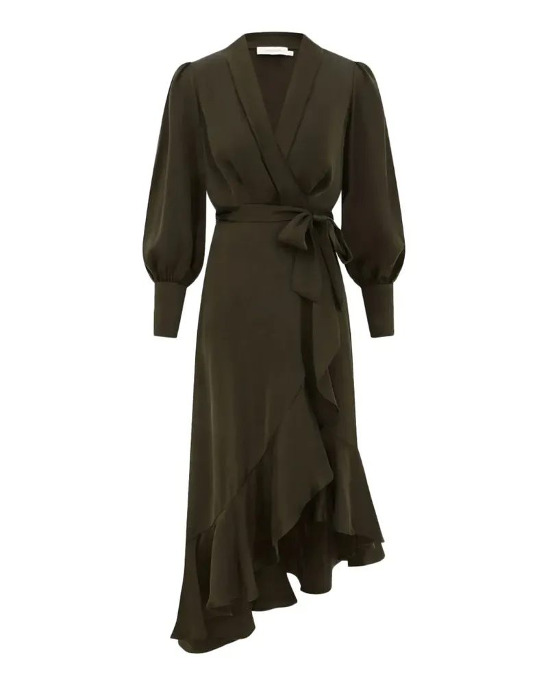 Zimmermann Midikleid im Wickelstil - Grün Grün