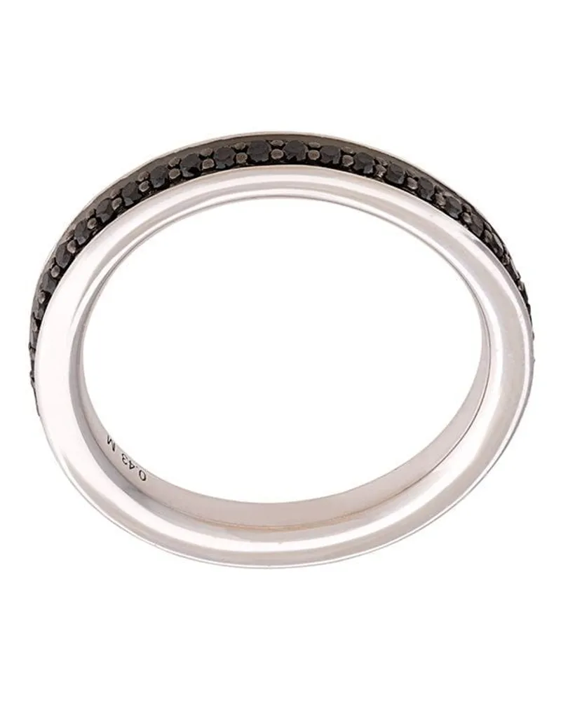Alinka 18kt 'Tania' Weißgoldring mit Diamanten - Schwarz Schwarz