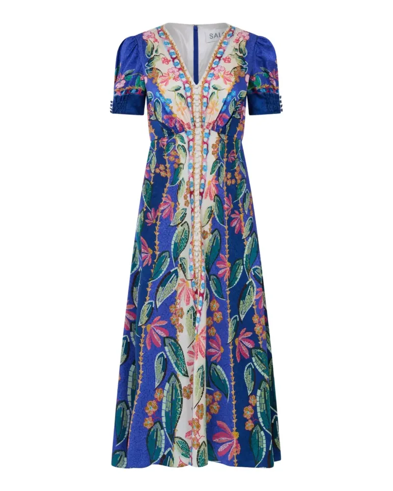 Saloni Lea maxi dress - Blau Blau