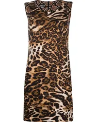 Moschino Minikleid mit Animal-Print Braun