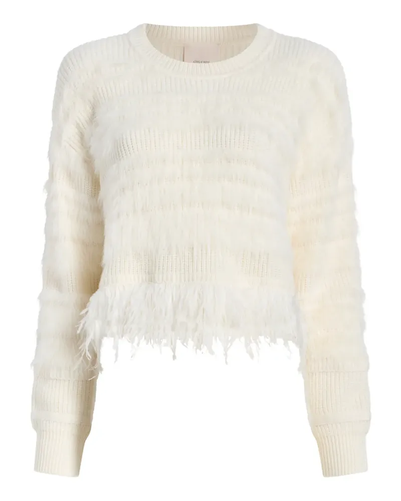 Cinq à Sept Vivi Pullover mit Fransen - Weiß Weiß