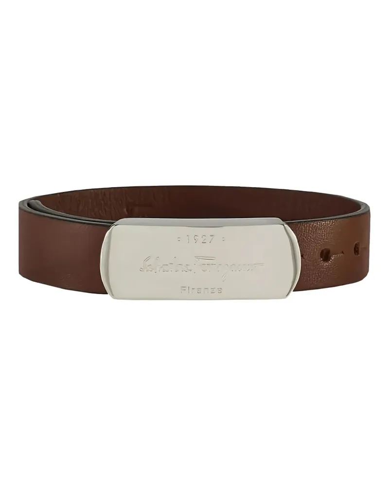 Ferragamo logo-plaque bracelet - Braun Braun