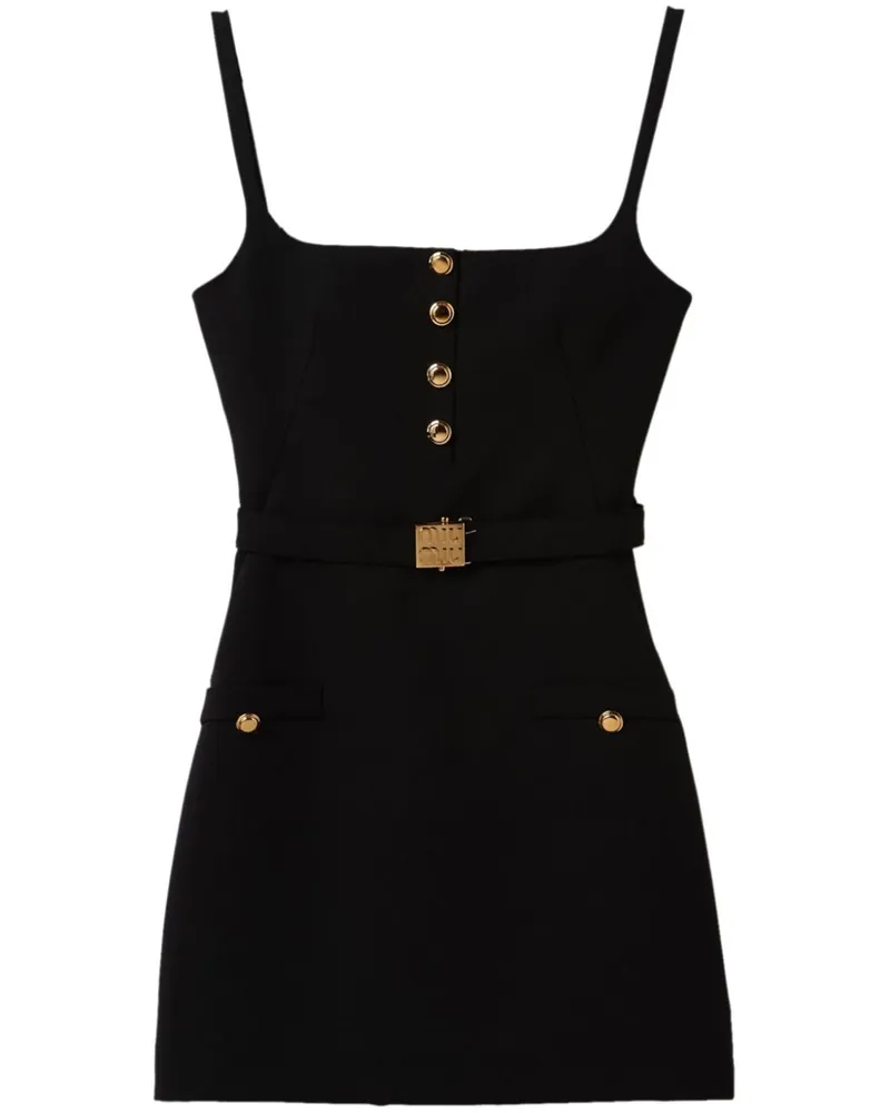 Miu Miu Minikleid mit Gürtel - Schwarz Schwarz
