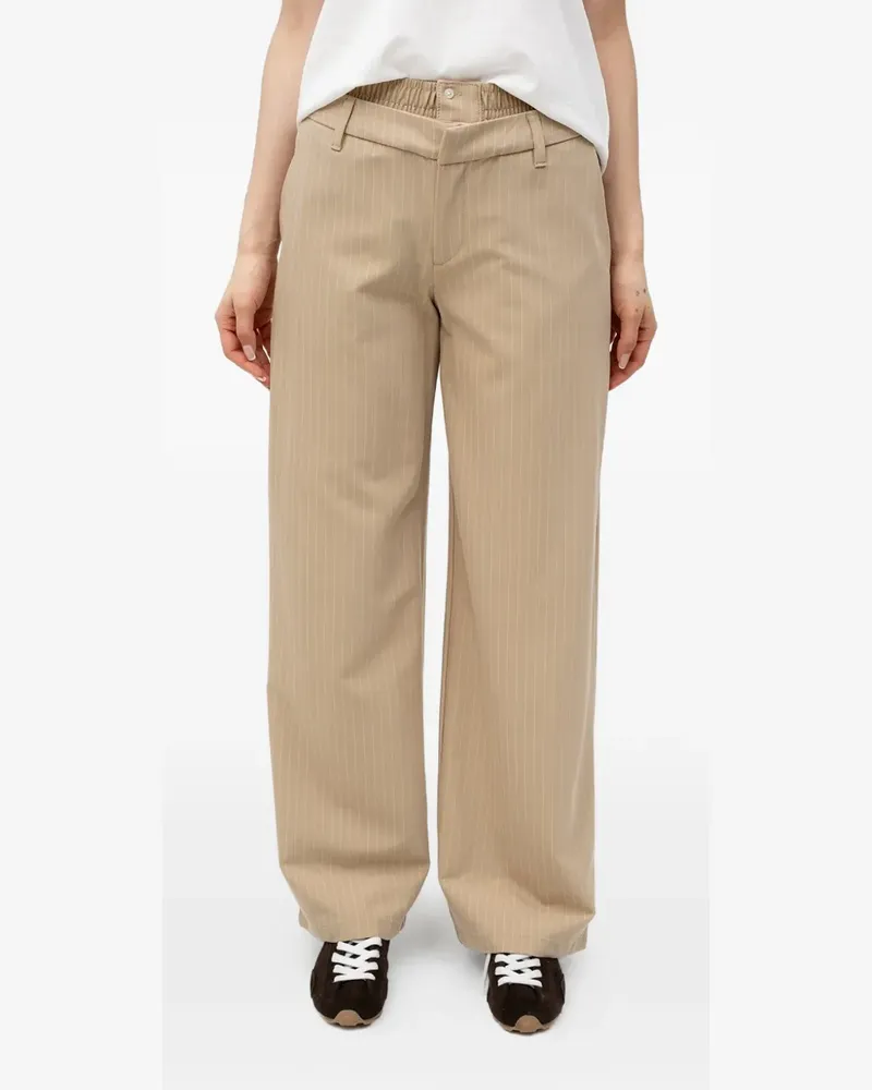 HUGO BOSS pinstripe back-pocket trousers - Nude Nude