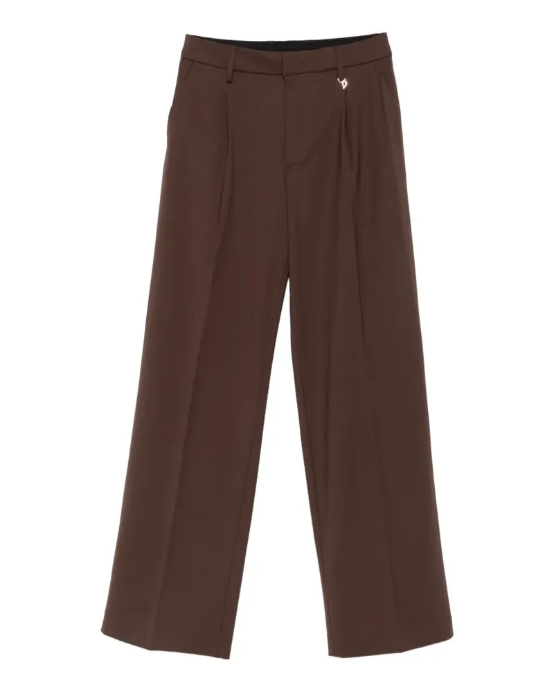 Dondup Plissierte Palazzohose - Braun Braun