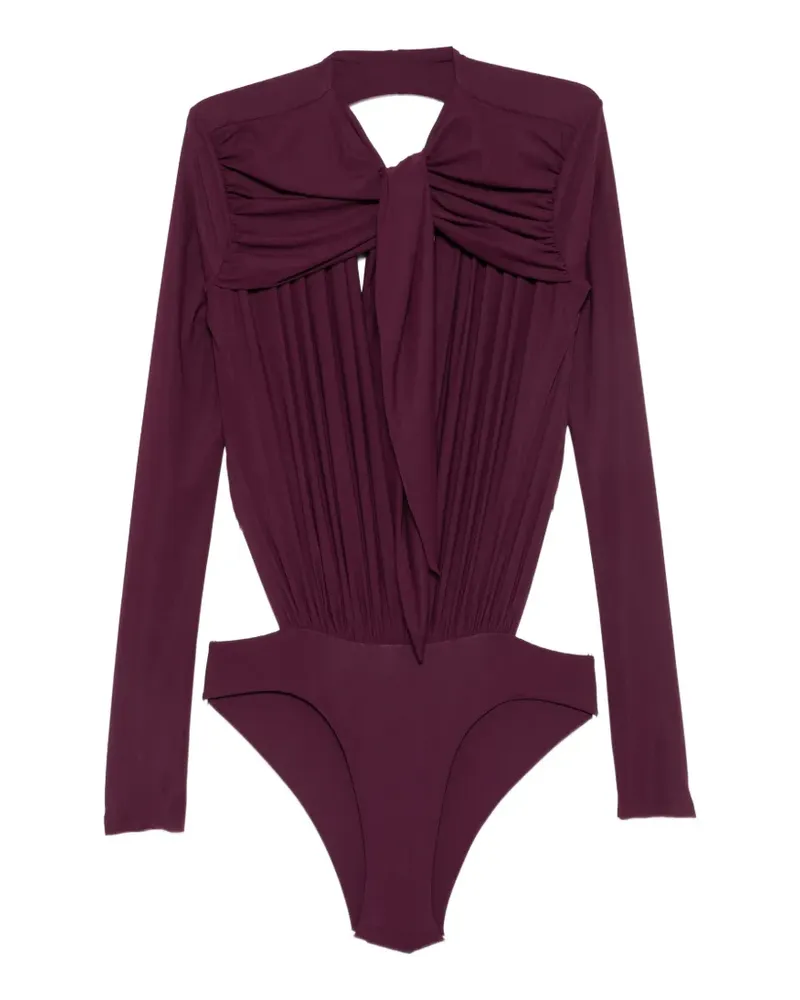 Amazuìn Rückenfreier Anais Body mit Schleife - Violett Violett