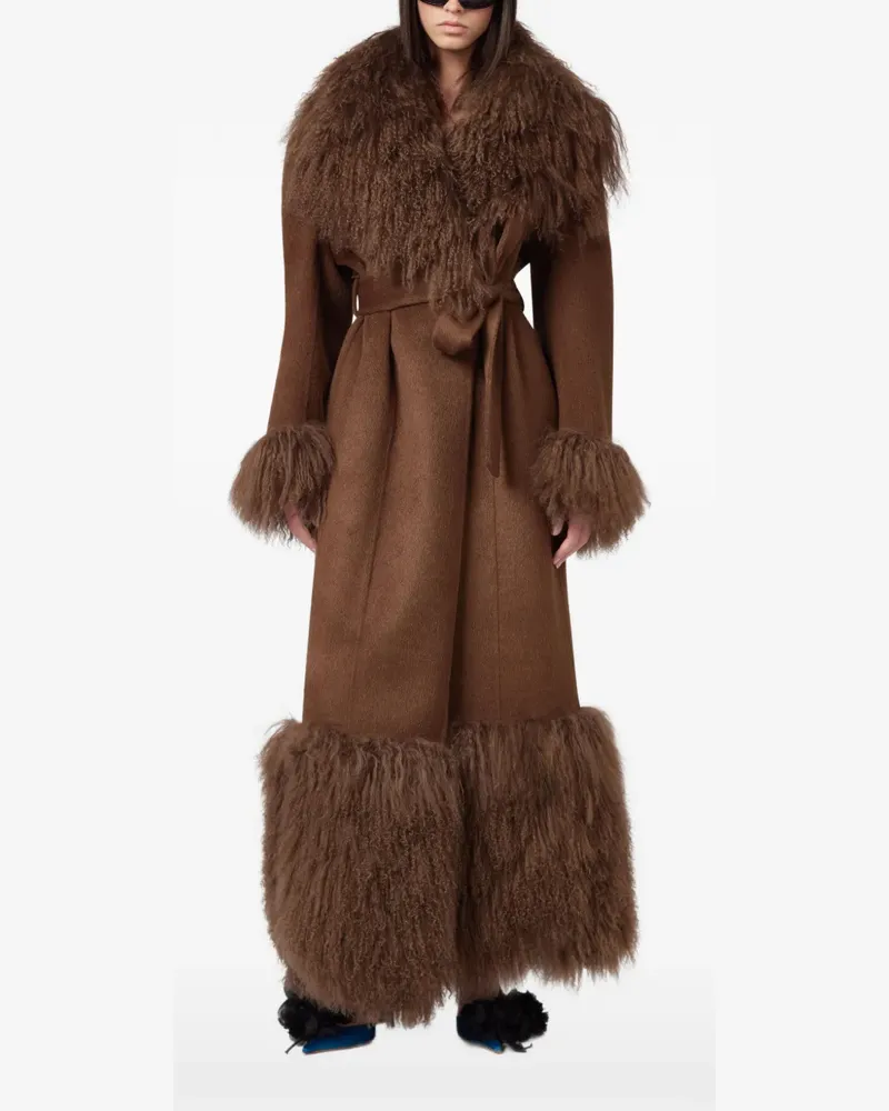 Giuseppe di Morabito Mantel mit Shearling - Braun Braun