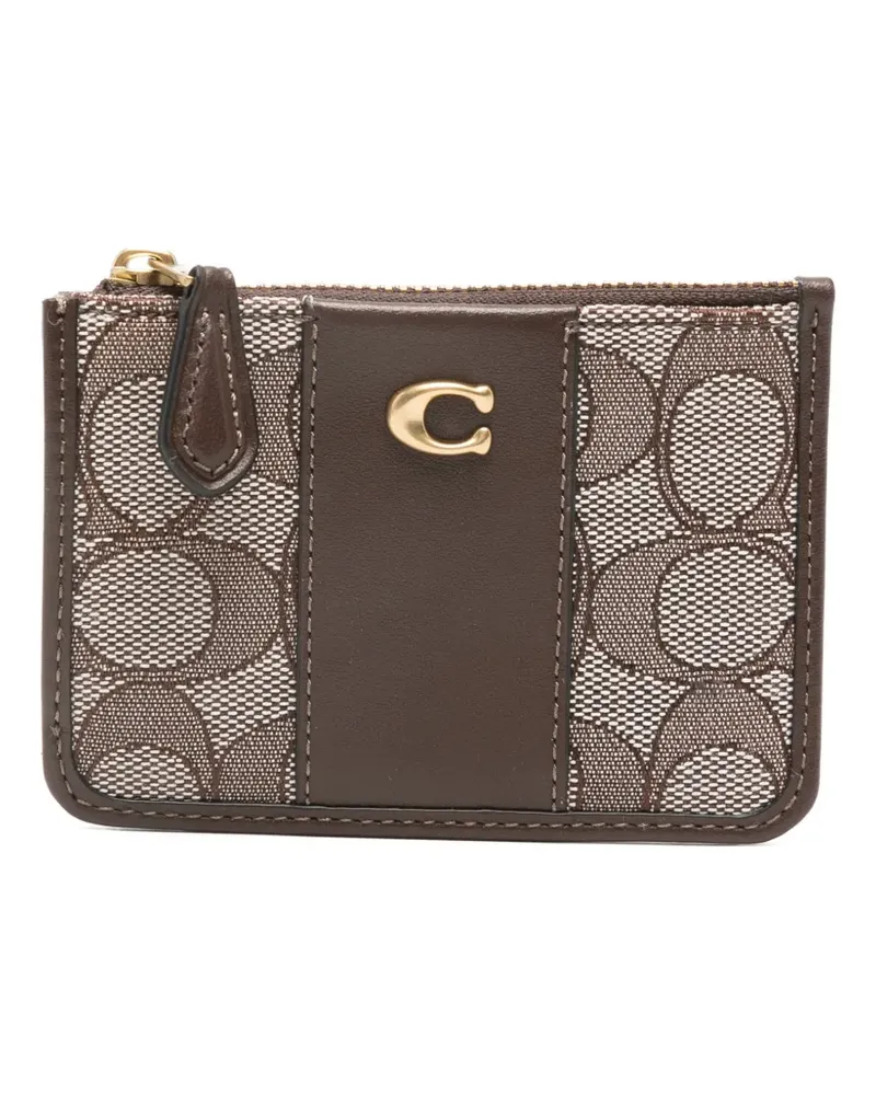 Coach Essential Signature Jacquard-Portemonnaie - Braun Braun