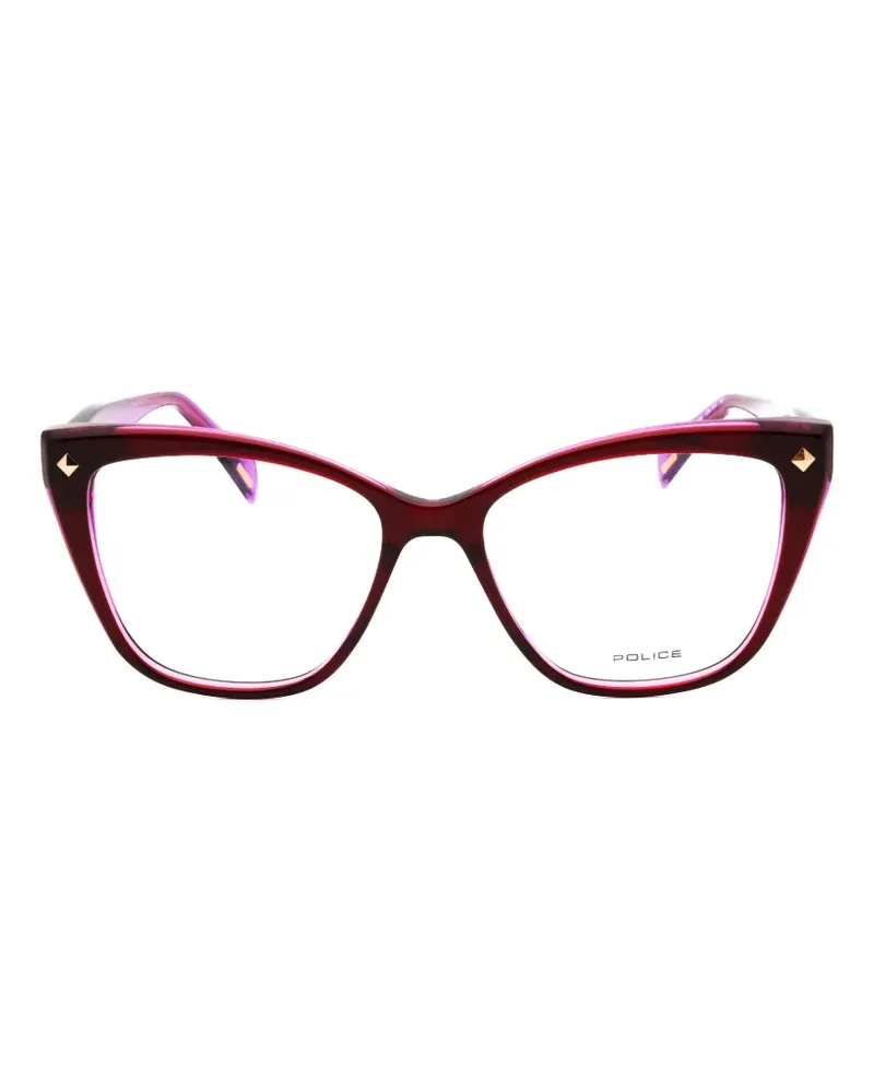 Police cat-eye frame glasses - Rot Rot