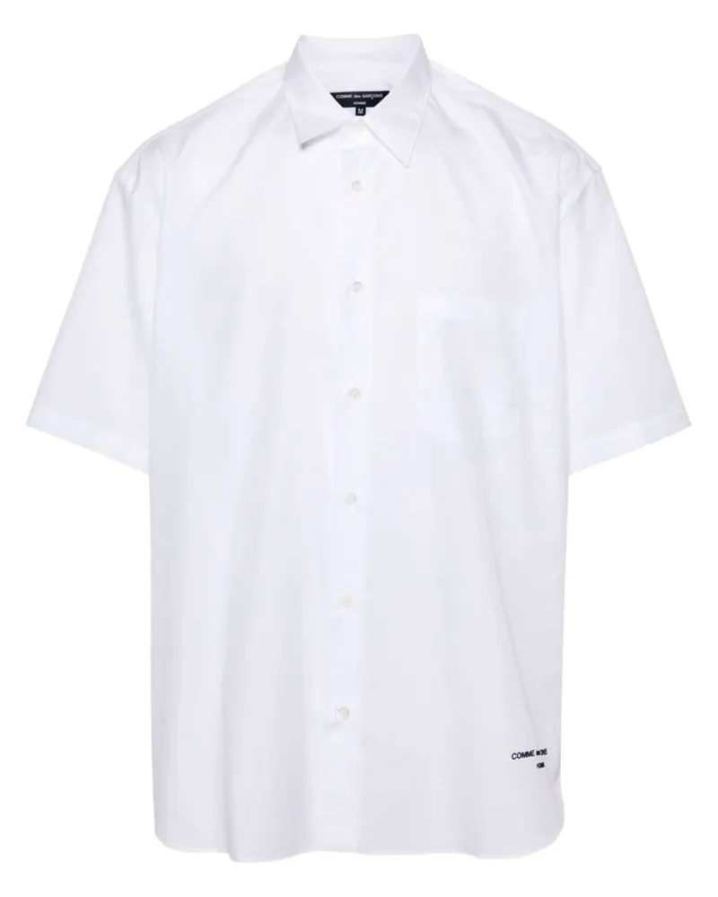 Comme des Garçons logo-embroidered cotton shirt White