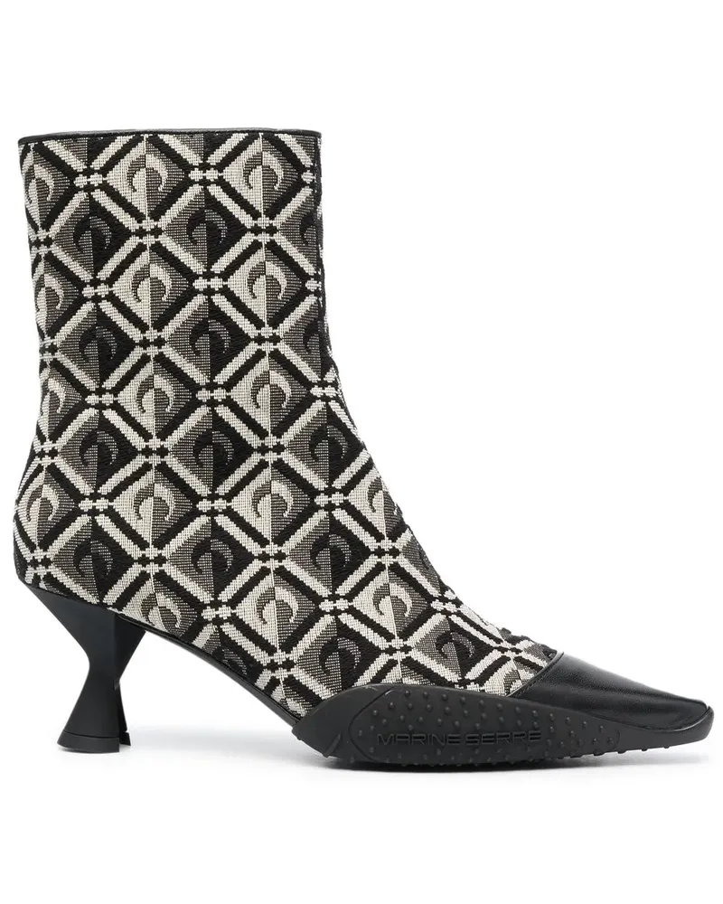 Marine Serre Moon Diamant Stiefeletten - Schwarz Schwarz