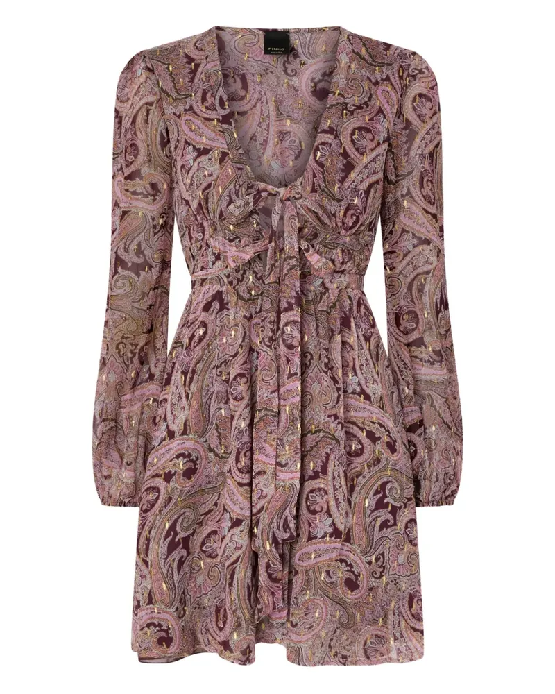 Pinko Minikleid mit Paisley-Print - Rosa Rosa