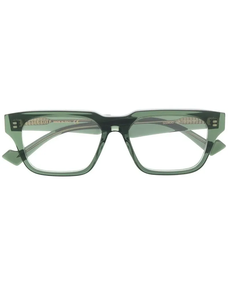 Gucci Brille mit eckigem Gestell - Grün Grün