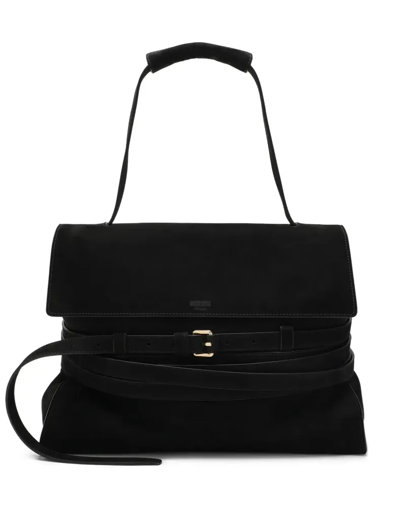 Moschino Mittelgroße Tie Me Tote Bag - Schwarz Schwarz