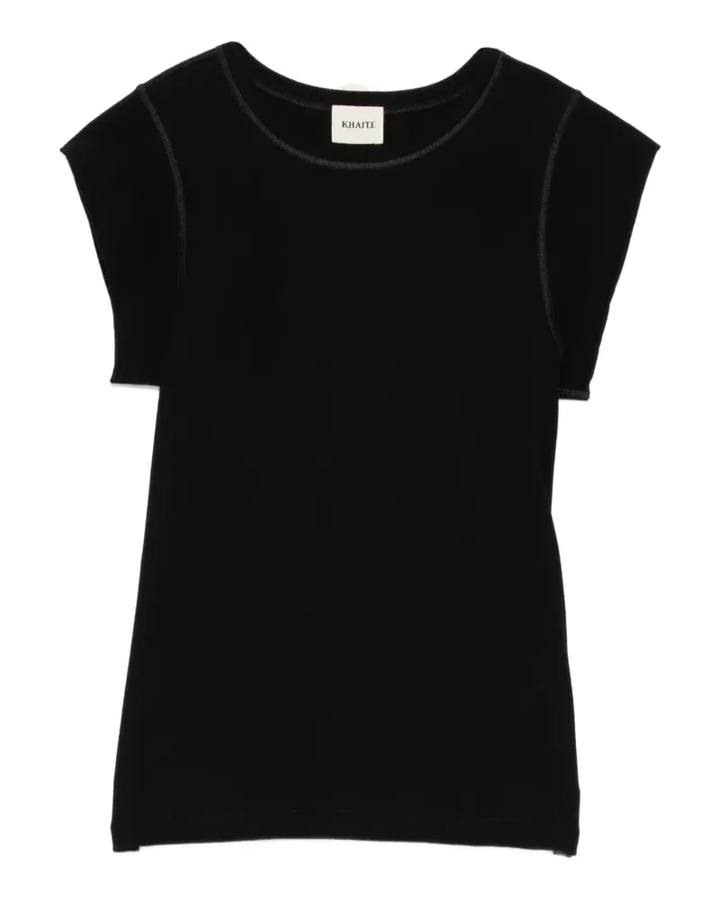 KHAITE Angel T-Shirt - Schwarz Schwarz