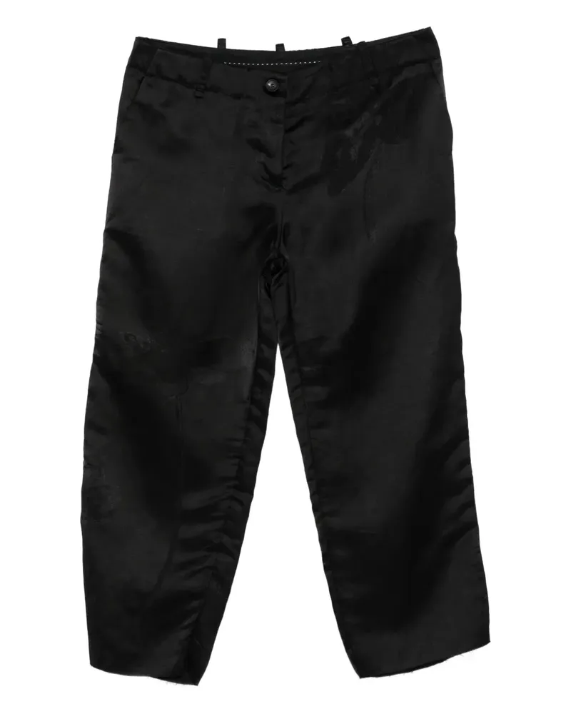 Masnada Hose mit Blumen-Print - Schwarz Schwarz