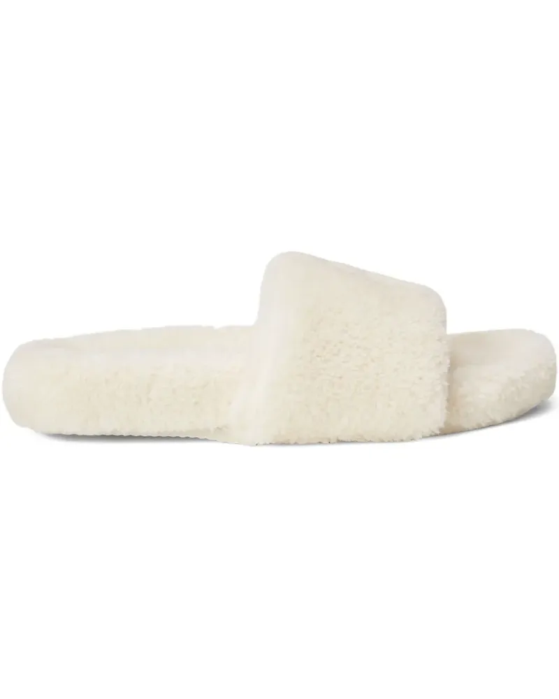 Ralph Lauren Slipper aus Faux Fur - Weiß Weiß
