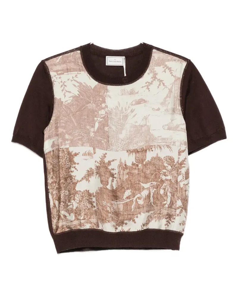 Pierre-Louis Mascia short-sleeves T-shirt - Braun Braun