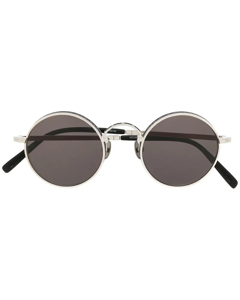 MATSUDA Sonnenbrille mit rundem Gestell - Silber Silber