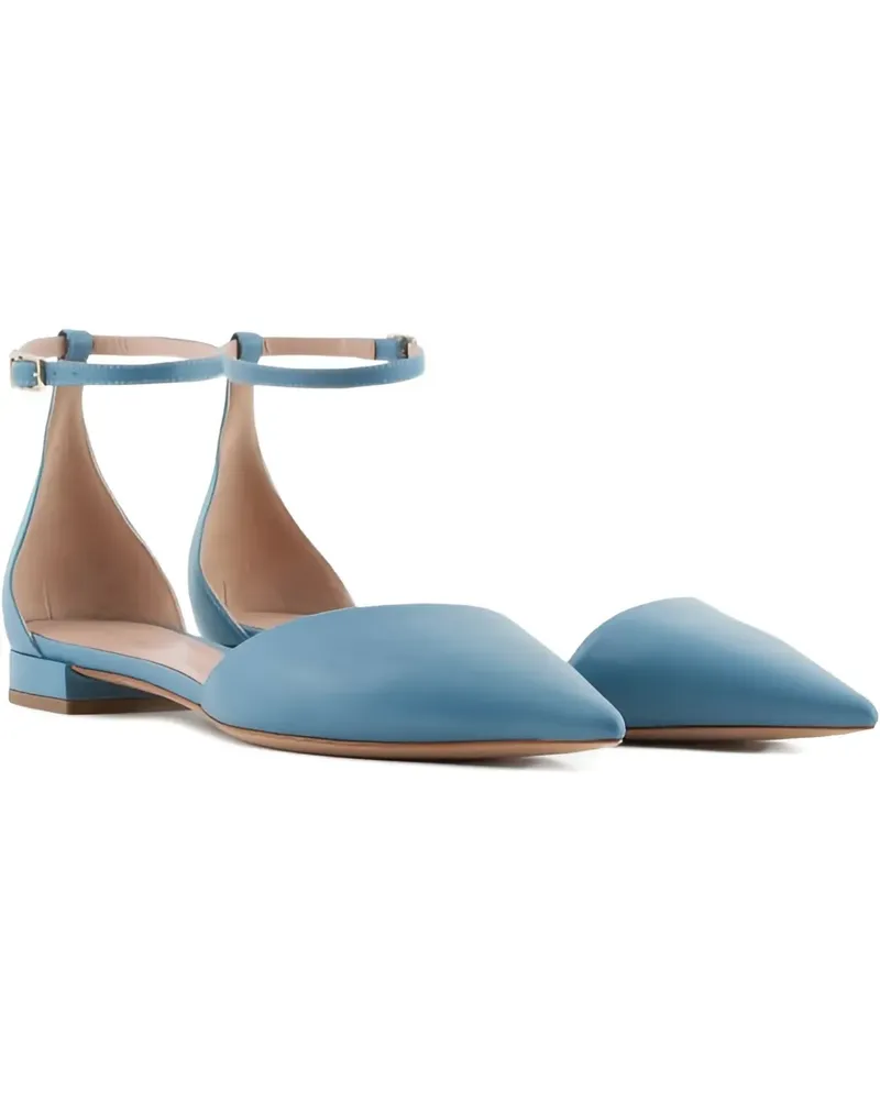 Giorgio Armani Ballerinas mit spitzer Kappe - Blau Blau