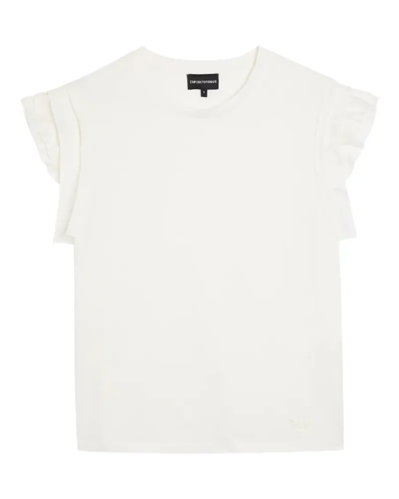 Emporio Armani T-Shirt mit Rüschen - Weiß Weiß