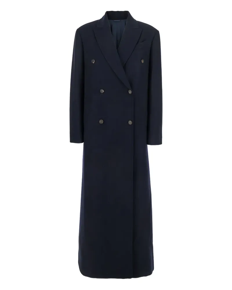 Brunello Cucinelli Doppelreihiger Mantel - Blau Blau
