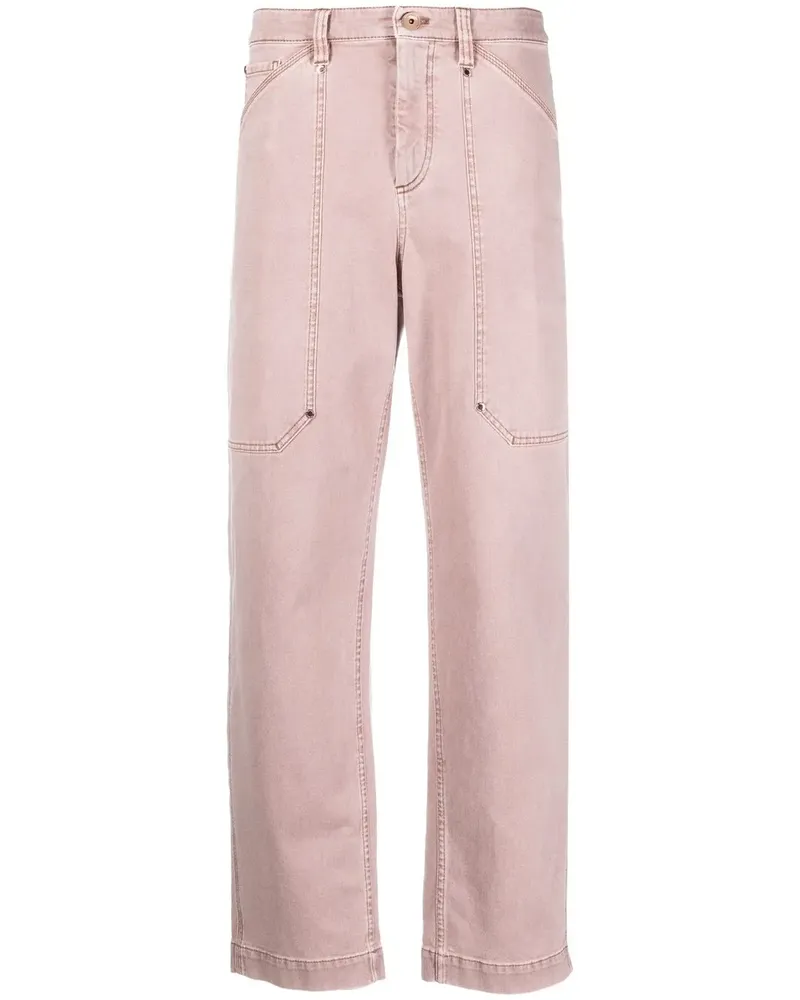 Brunello Cucinelli High-Waist-Hose mit geradem Bein - Rosa Rosa