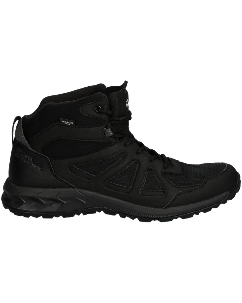 Jack Wolfskin Woodland 2 Texapore lace-up fasteninh performance footwear - Schwarz Schwarz