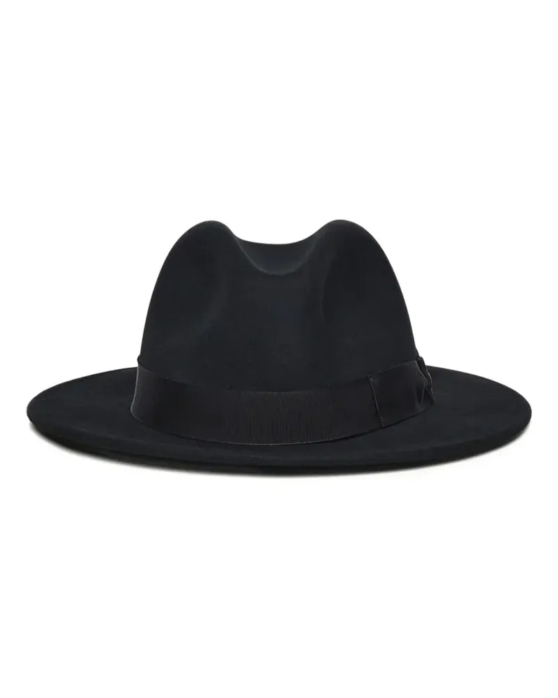 Borsalino Hut mit Schleife - Schwarz Schwarz