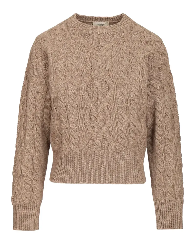 Max Mara Pullover mit Zopfmuster - Nude Nude