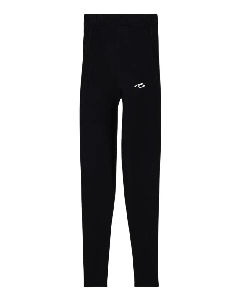 Balenciaga Leggings mit Logo-Stickerei - Schwarz Schwarz