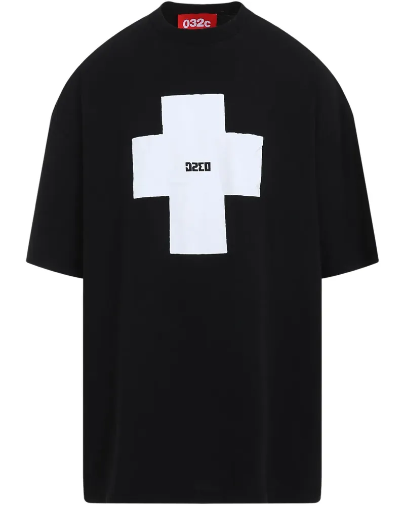 032c T-Shirt aus Bio-Baumwolle - Schwarz Schwarz