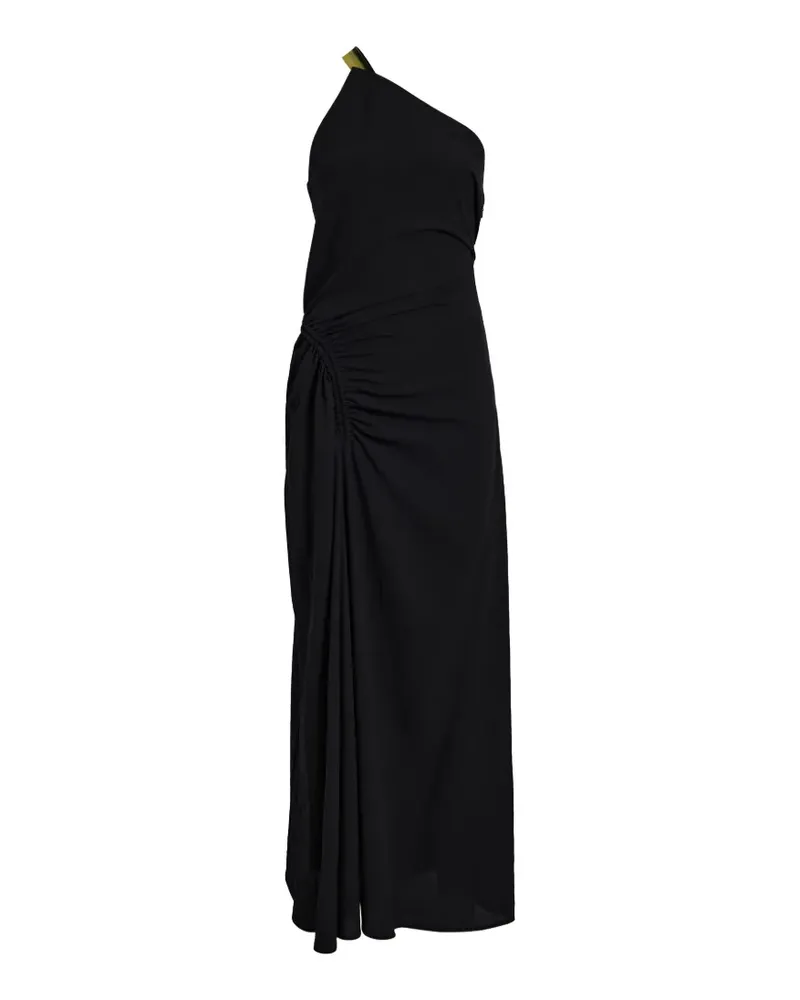 Proenza Schouler Sirena one-shoulder ruched maxi dress - Schwarz Schwarz