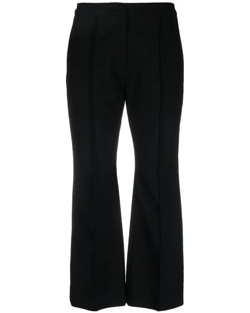 Jil Sander Cropped-Hose mit hohem Bund - Schwarz Schwarz